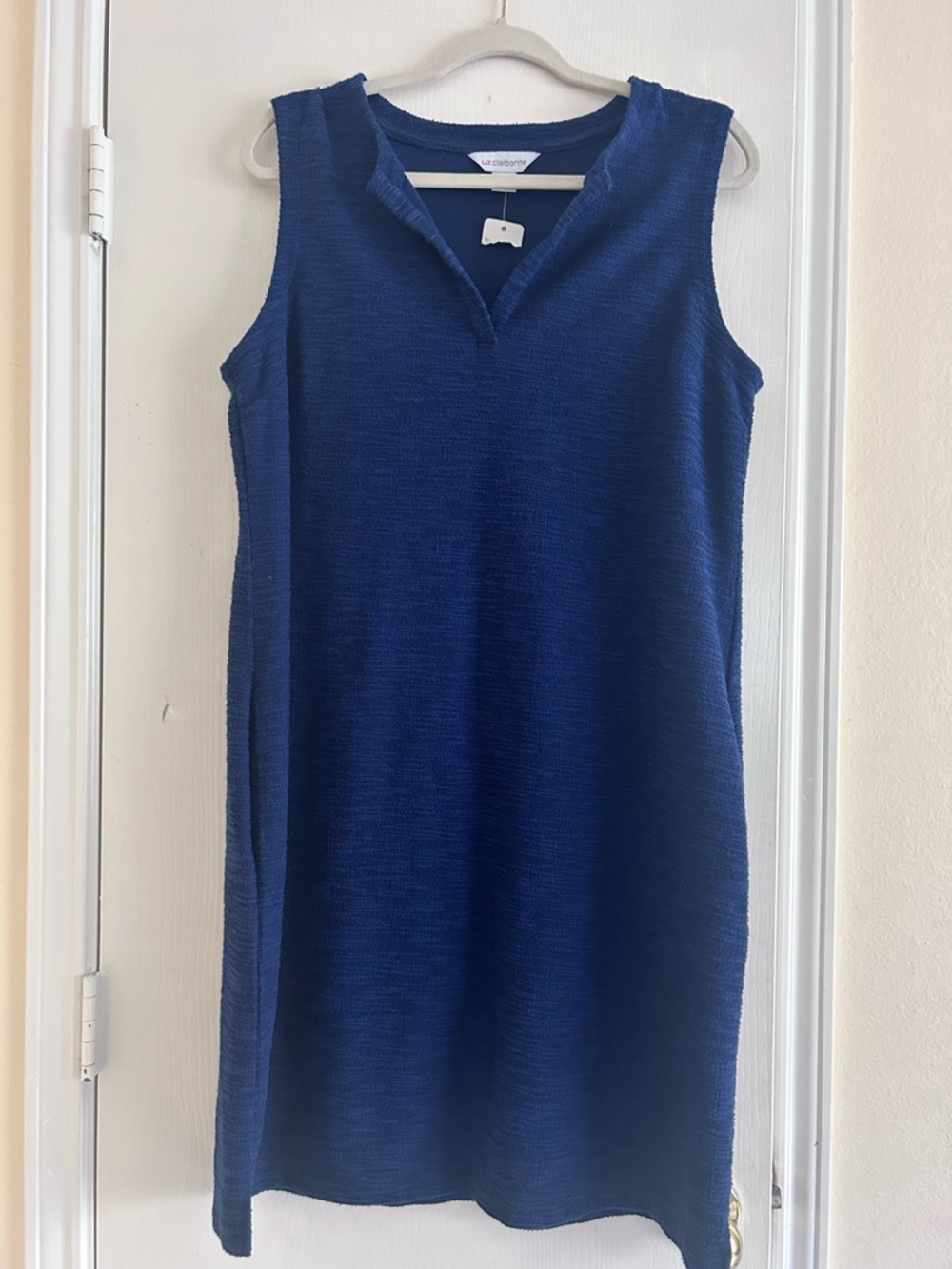 Liz Claiborne Sleeveless Knit Shift Dress in Deep Blue